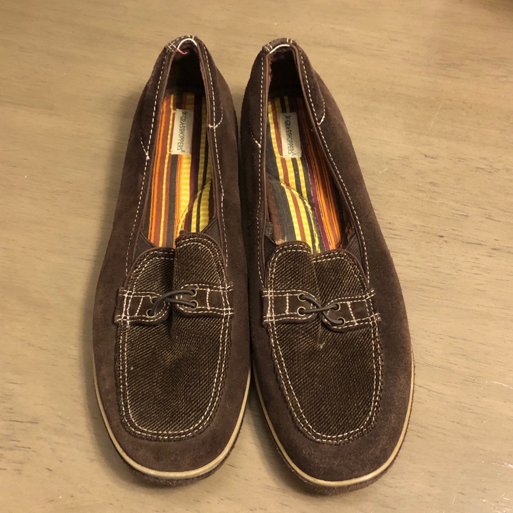 Grasshoppers Brown Suede Loafers Women’s Size 11N